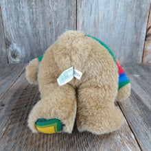 Load image into Gallery viewer, Vintage Crayola Teddy Bear Plush Rainbow Sweater Gund Korea Brown