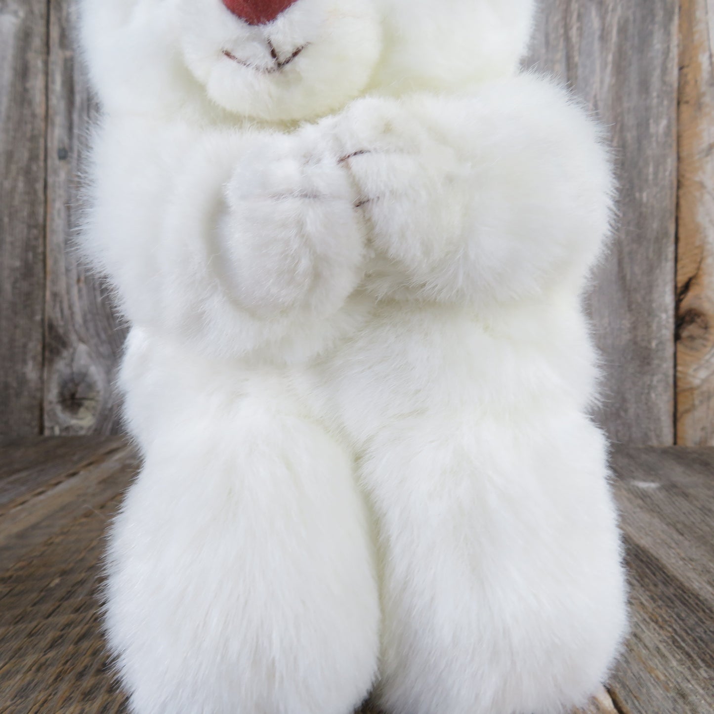 White Praying Teddy Bear Plush Hope Ty Beanie Buddies Stuffed Animal Kneeling Eyes Closed 1995