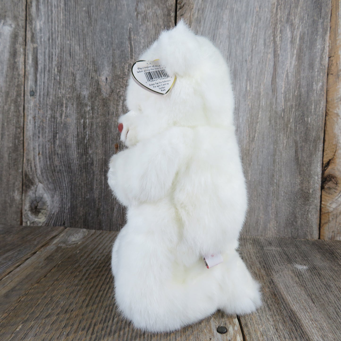 White Praying Teddy Bear Plush Hope Ty Beanie Buddies Stuffed Animal Kneeling Eyes Closed 1995