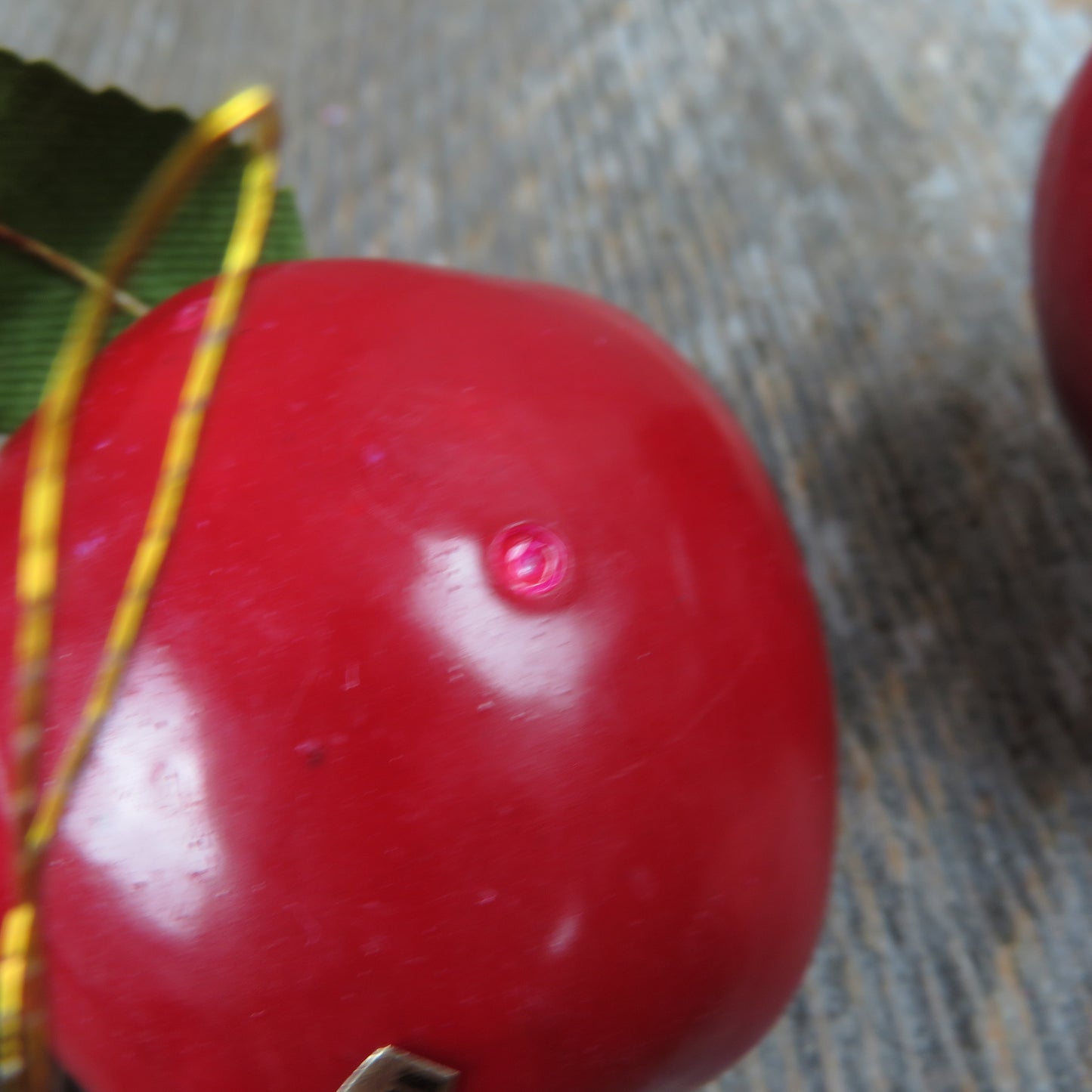 Vintage Apple Ornament Lot Set Christmas Red Taiwan Fruit Teacher School Craft - At Grandma's Table
