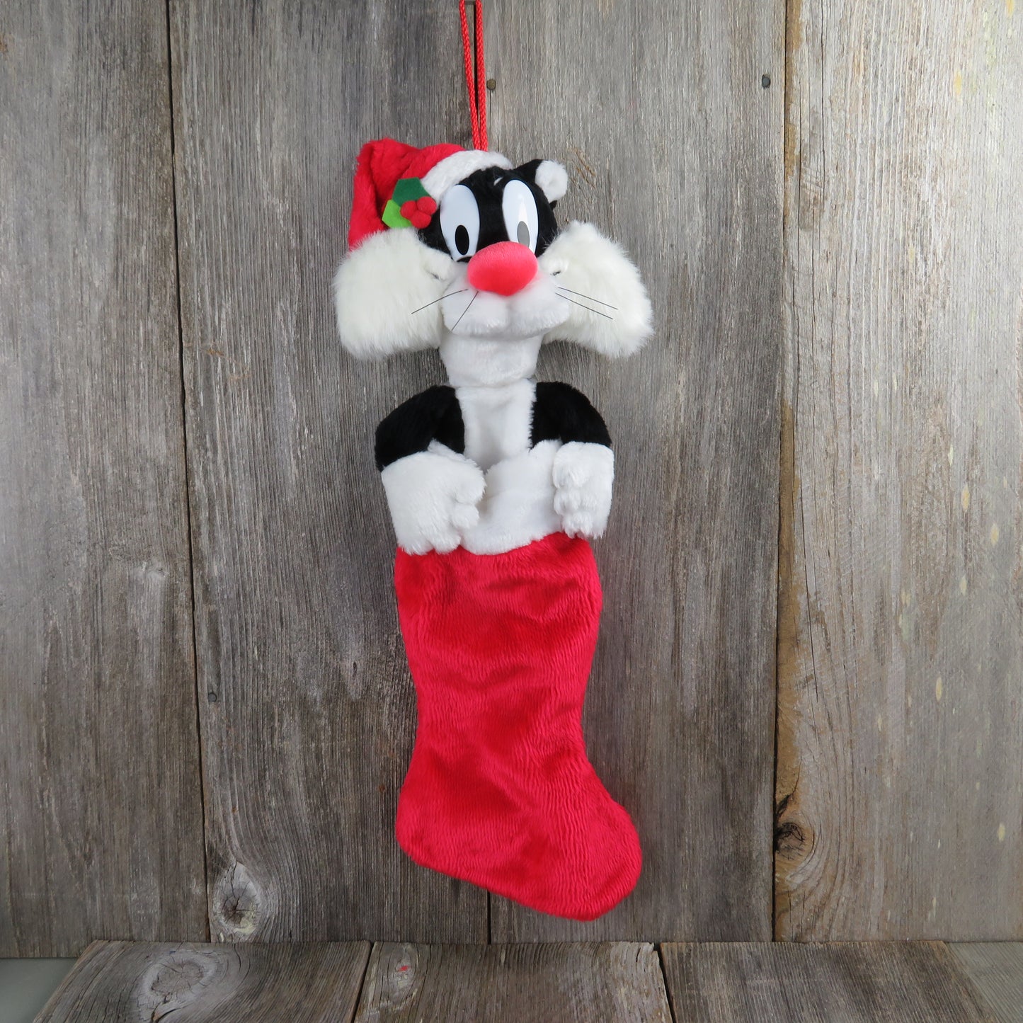 Vintage Sylvester Cat Christmas Stocking Plush 1990 Looney Tunes Warner Brothers - At Grandma's Table