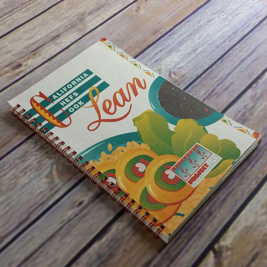 Vintage Cookbook California Chefs Cook Lean 1990s Spiral Bound Paperback CA Project lean Low Fat Eating