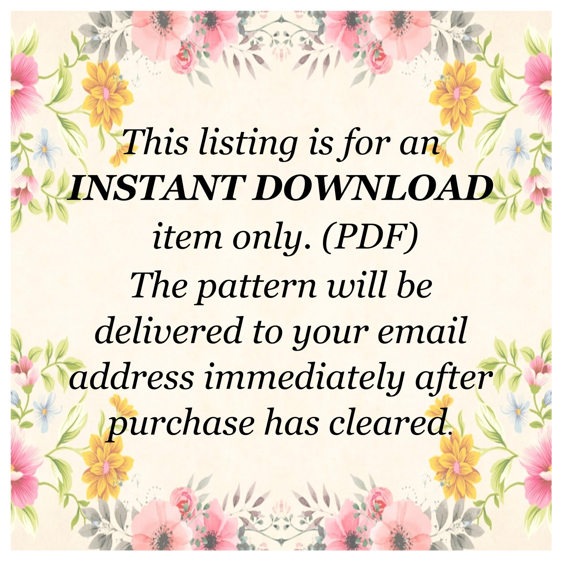 Vintage Crochet Pattern Meadow Flowers Afghan Blanket Download PDF - At Grandma's Table