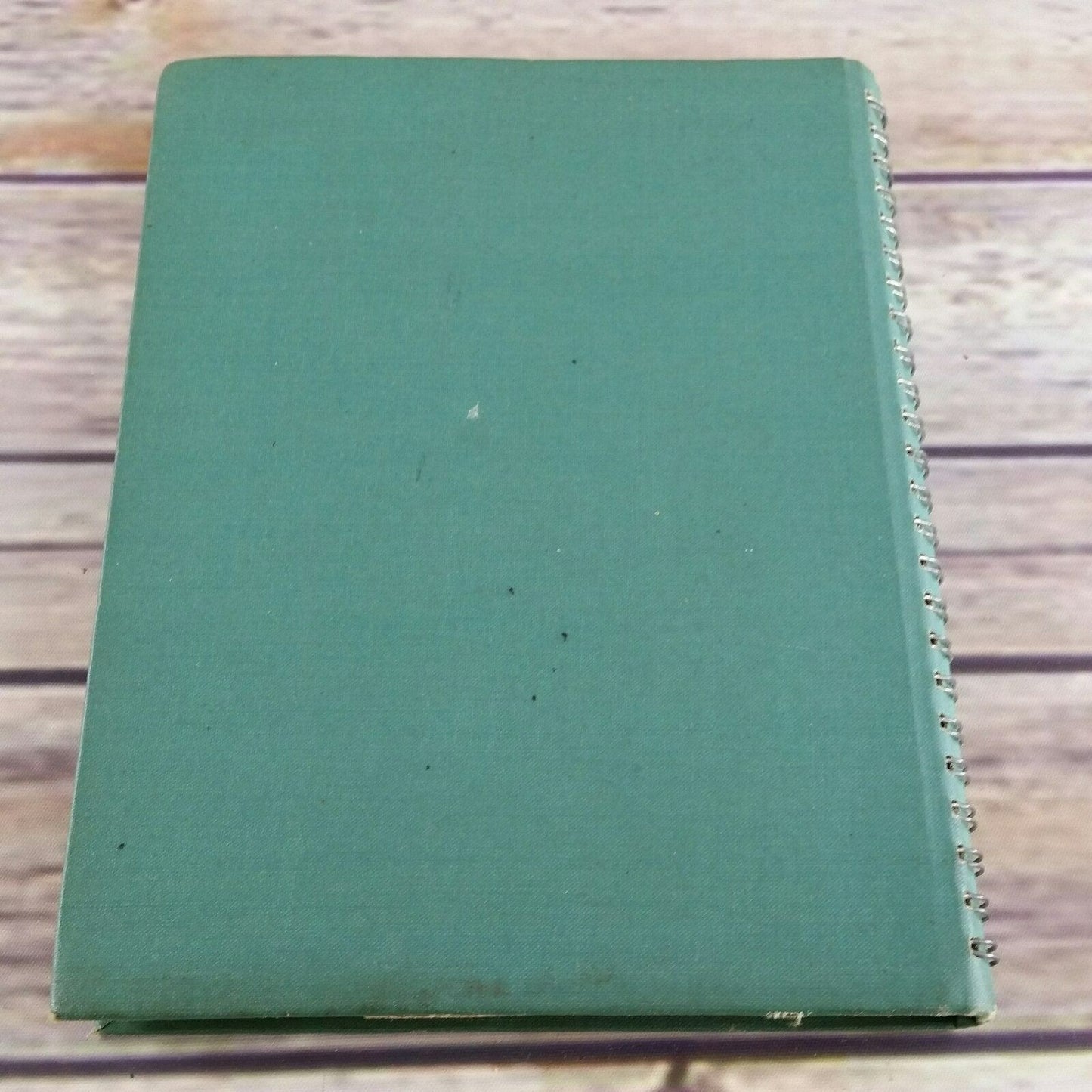 Vintage Watkins Household Hints  1941 Elaine Allen Hardcover Spiral Bound Green Cookbook