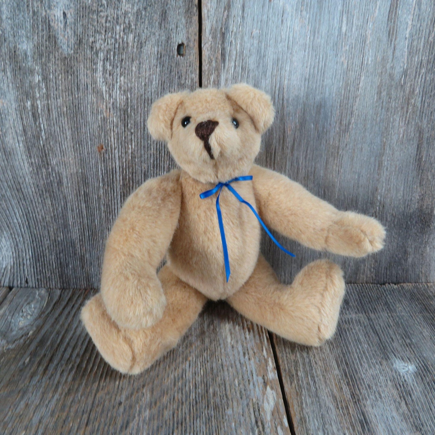 Vintage Teddy Bear Plush Tan Jointed Small Forever Bears Stuffed Animal