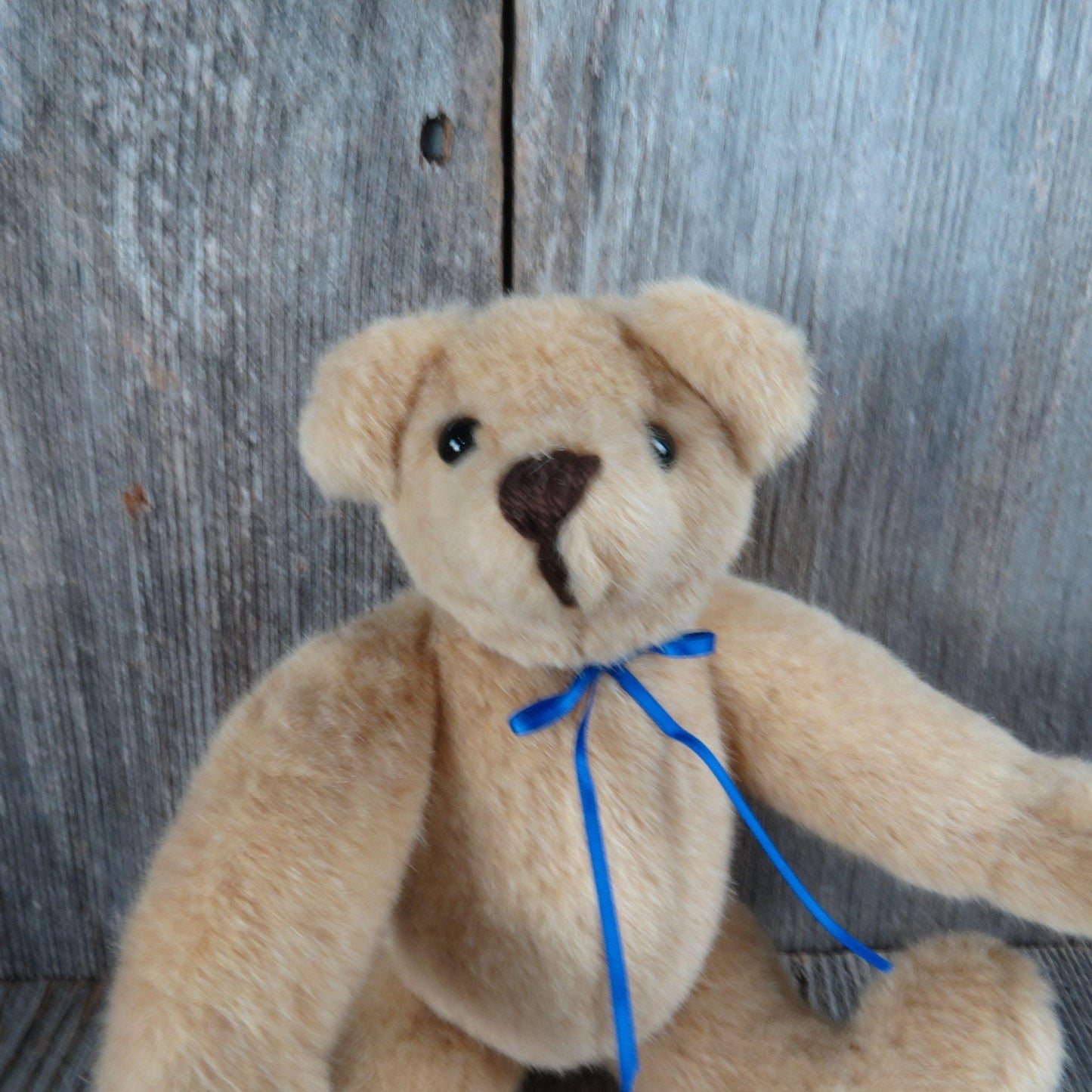 Vintage Teddy Bear Plush Tan Jointed Small Forever Bears Stuffed Animal