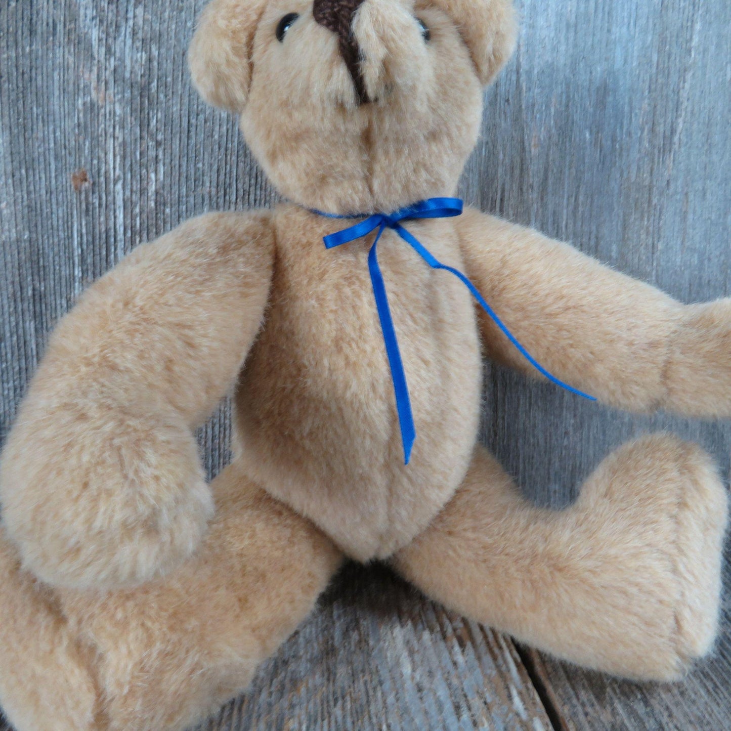 Vintage Teddy Bear Plush Tan Jointed Small Forever Bears Stuffed Animal