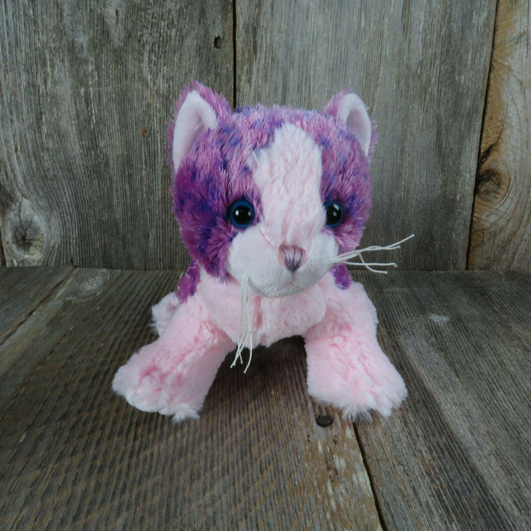 Pom Pom Kitty Plush Cat Kitten Pink Purple Webkinz Ganz Stuffed Animal No Code