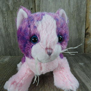 Pom Pom Kitty Plush Cat Kitten Pink Purple Webkinz Ganz Stuffed Animal No Code