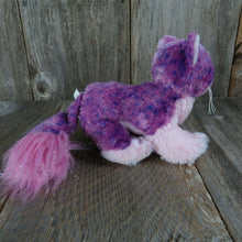 Load image into Gallery viewer, Pom Pom Kitty Plush Cat Kitten Pink Purple Webkinz Ganz Stuffed Animal No Code