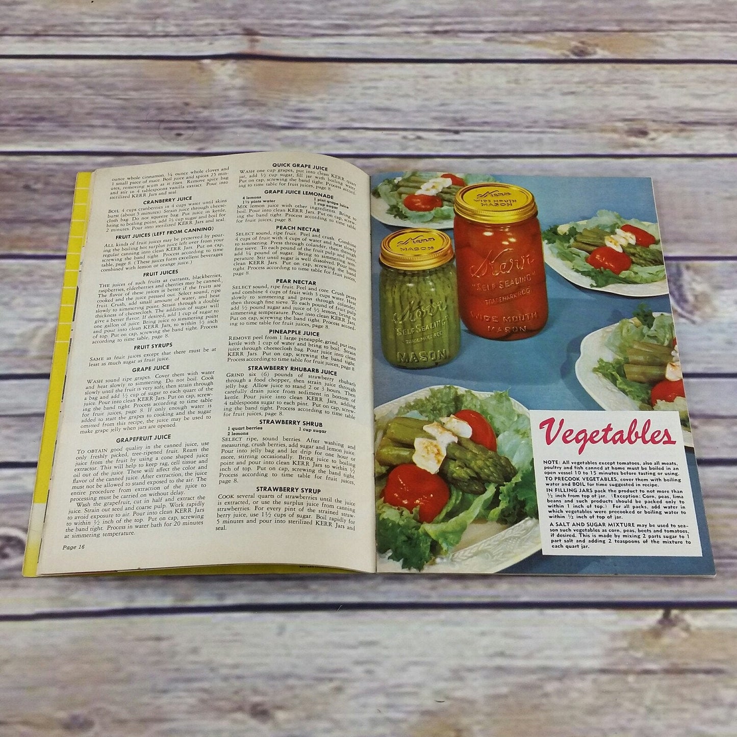 Vintage Kerr Home Canning and Freezing Cookbook Recipes Booklet 1948 Paperback