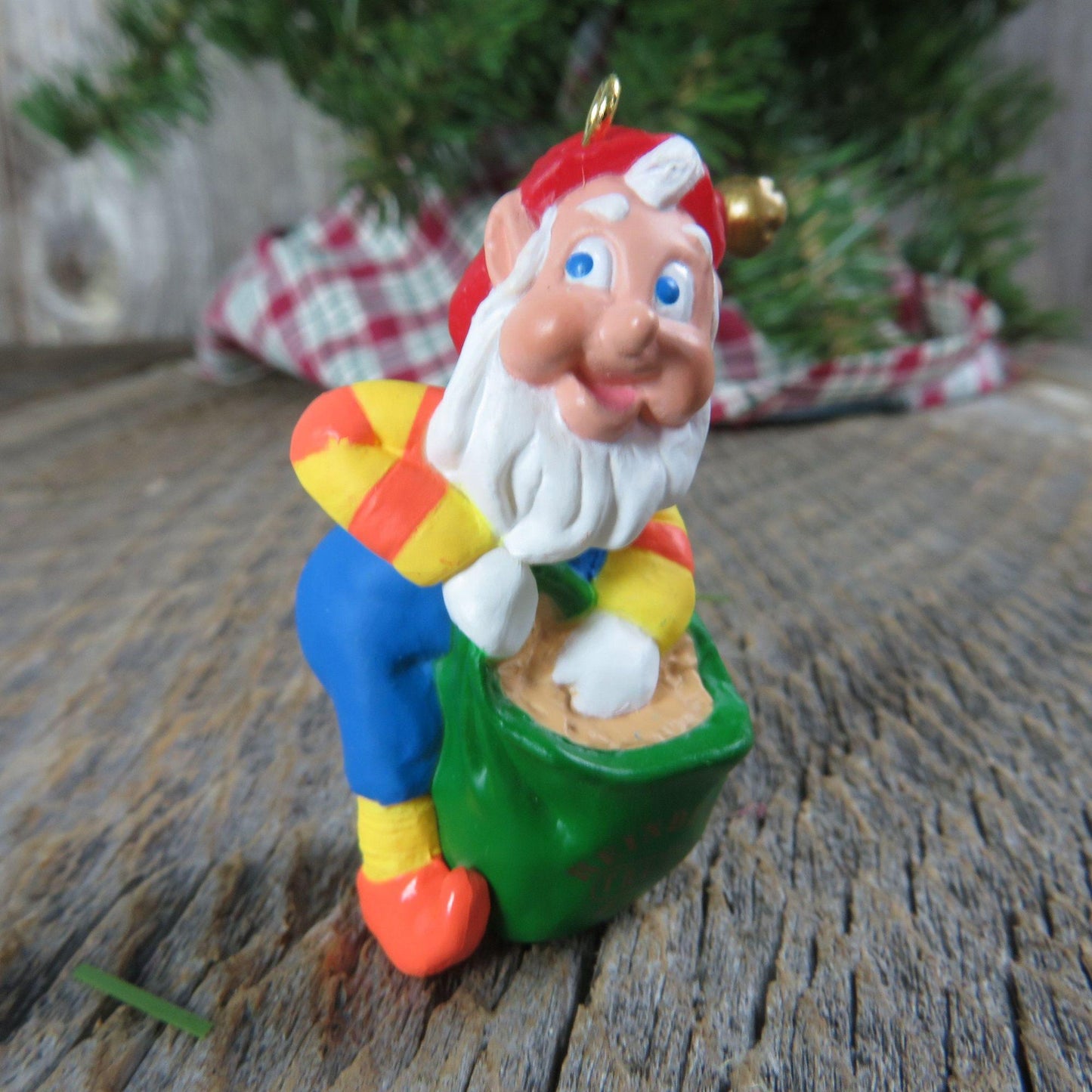 Vintage Mini Elf Ornament Rudolph's Helper Miniature 1996 Christmas