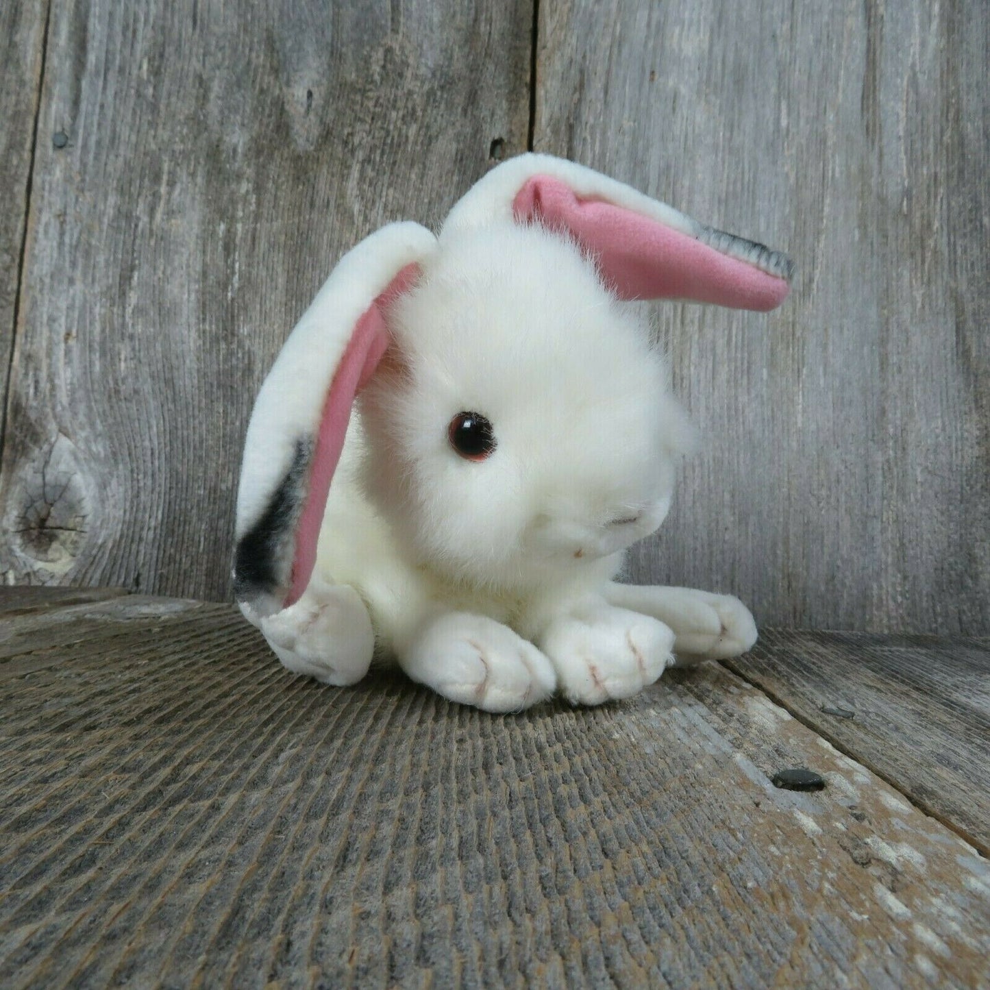 White Rabbit Bunny Plush Posable Ears Freckles Stuffed Animal Easter Walmart