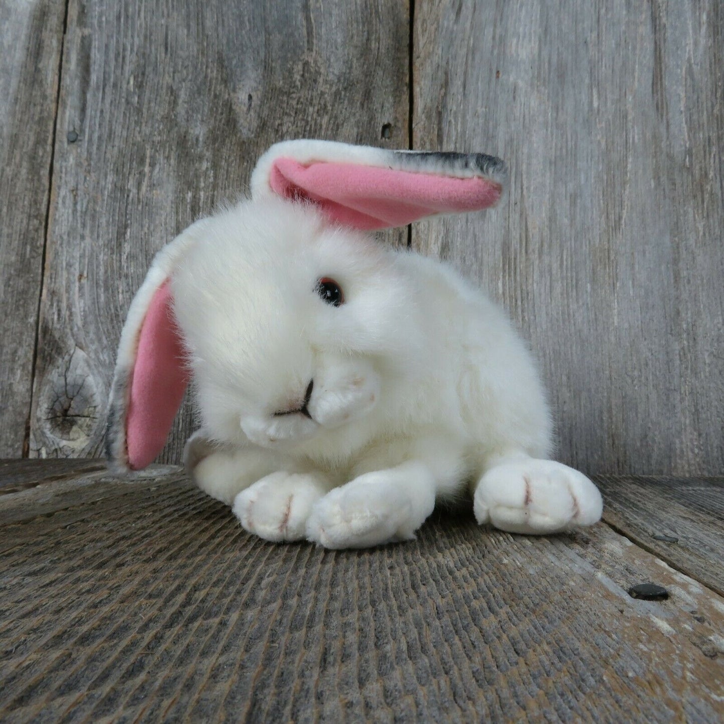 White Rabbit Bunny Plush Posable Ears Freckles Stuffed Animal Easter Walmart