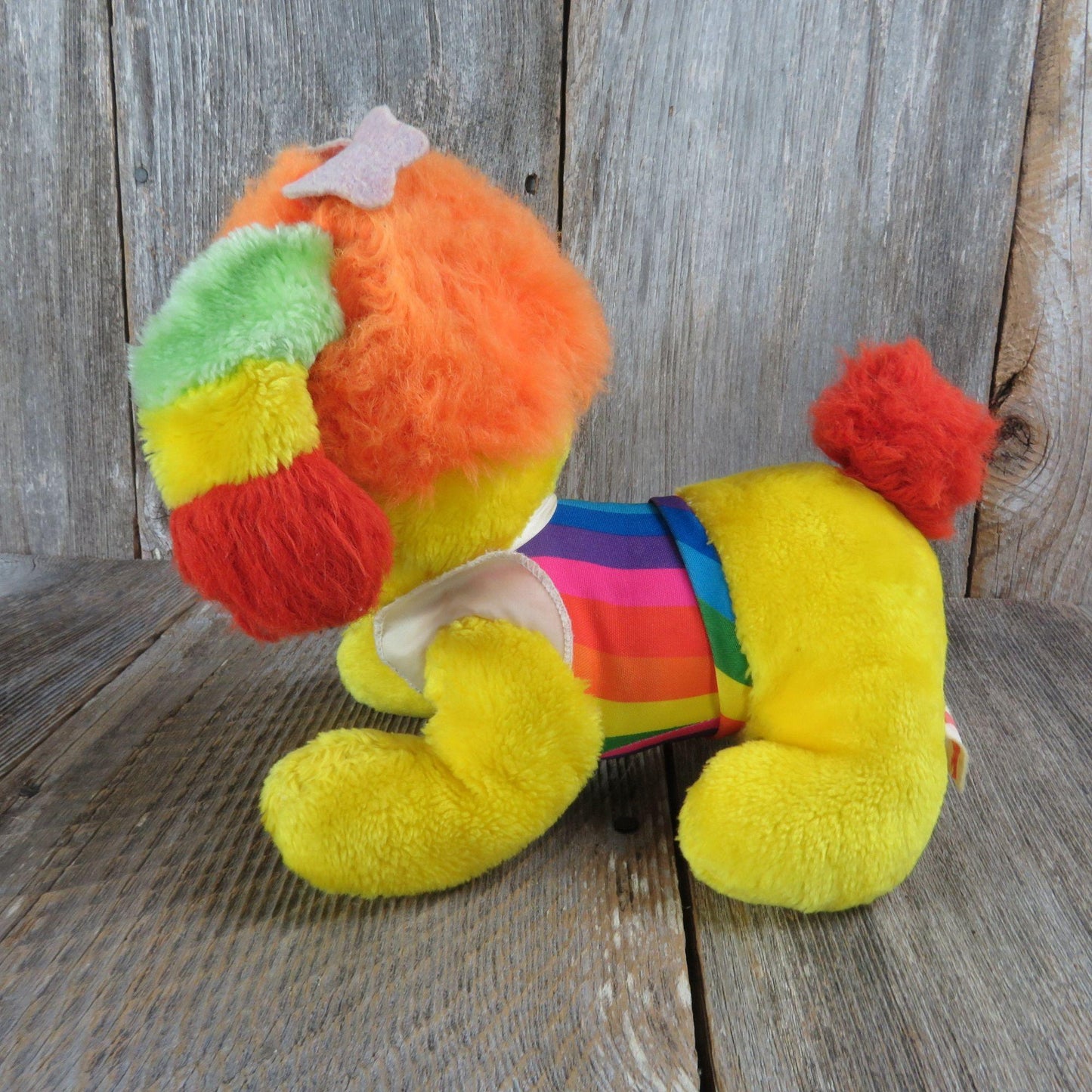 Vintage Rainbow Brite Puppy Dog Plush Yellow Stuffed Animal Hallmark