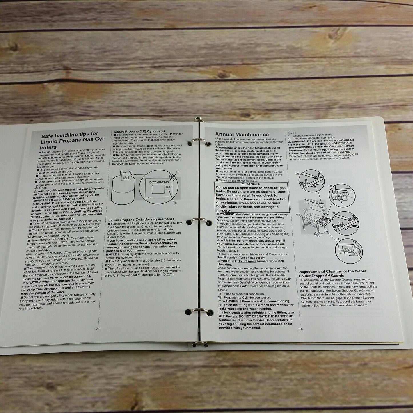 Vintage Cookbook Weber Genesis Silver A Gas Grill Manual Instructions and Recipes 2000 Binder Meat Poultry Fish Seafood Side Dishes