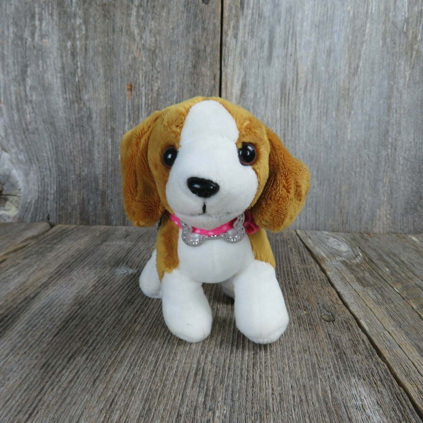Journey Girls Beagle Dog Puppy Plush Pink Collar Toys R Us Stuffed Animal 2017