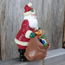 Load image into Gallery viewer, Vintage Nostalgic Santa Christmas Stocking Holder Hallmark St Nick Hanger Hook