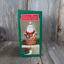 Load image into Gallery viewer, Vintage Nostalgic Santa Christmas Stocking Holder Hallmark St Nick Hanger Hook