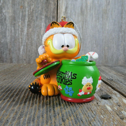 Garfield Cookie Jar Ornament American Greeting Cat 2011 Orange Green
