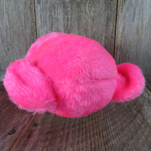 Load image into Gallery viewer, Vintage Pink Bear Plush Acme Stuffed Animal Hard Firm Body Hot Pink White Korea Fair Prize 1983