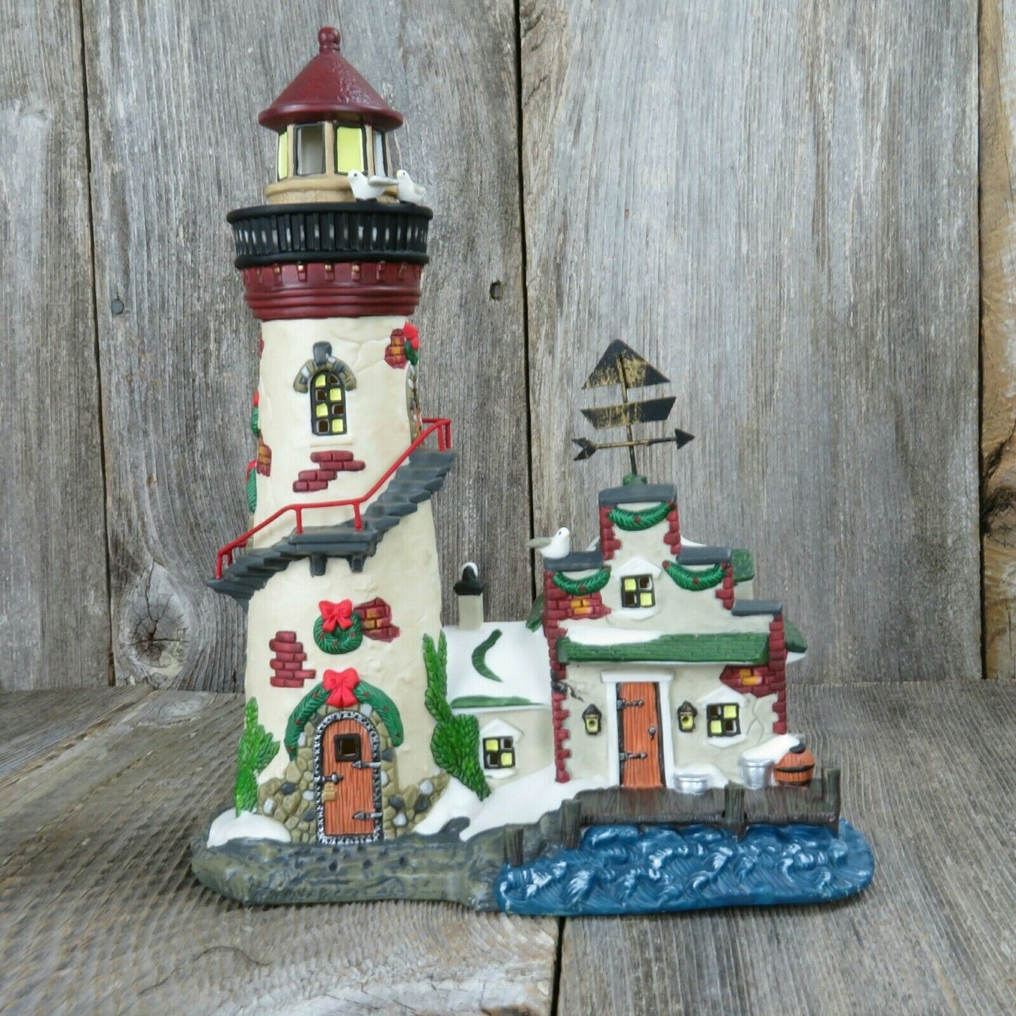 Butler's Wharf Lighthouse Christmas Village House Victorian Santa's Workbench