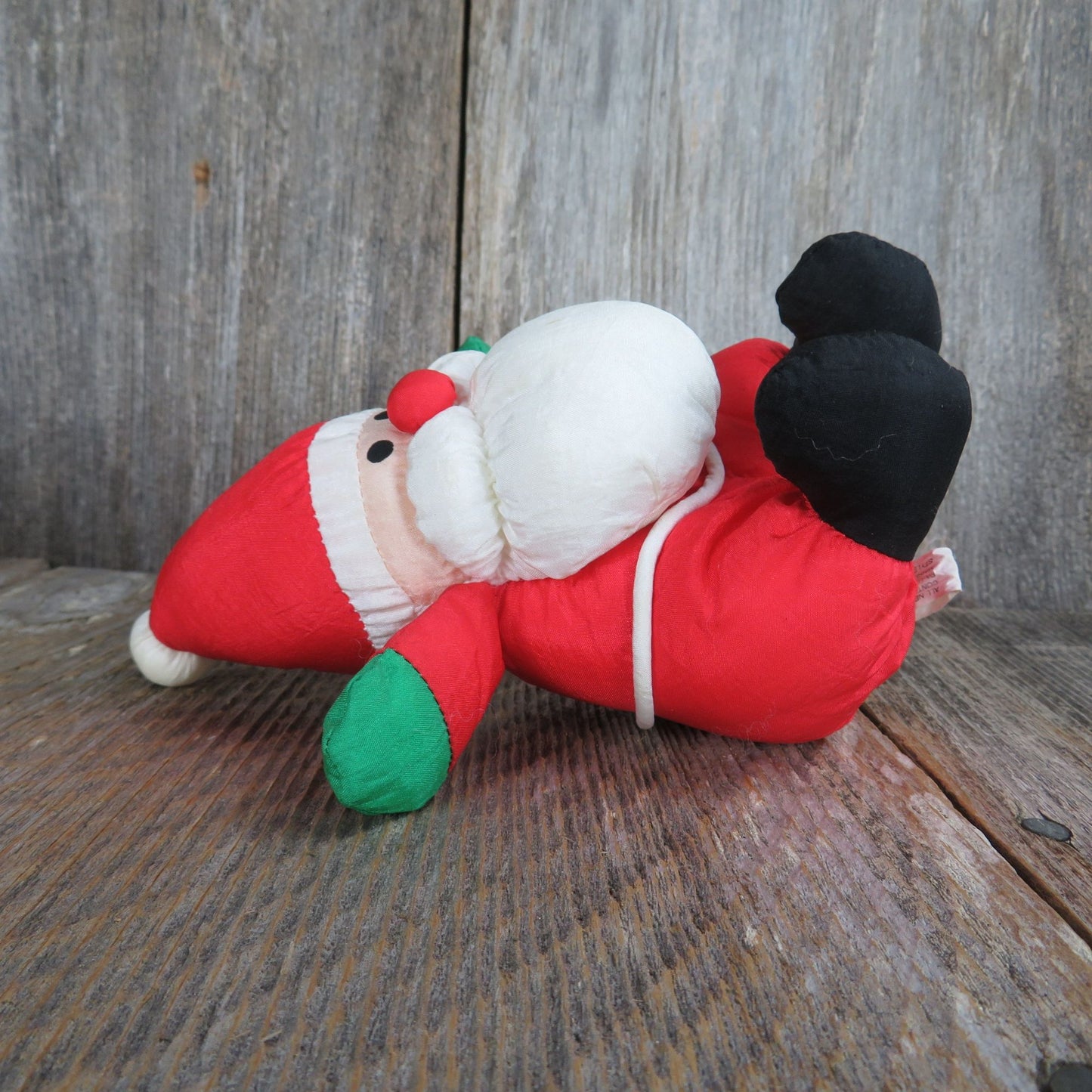 Vintage Santa Claus Plush Slick Nylon Soft Dreams Christmas Small Stuffed Animal