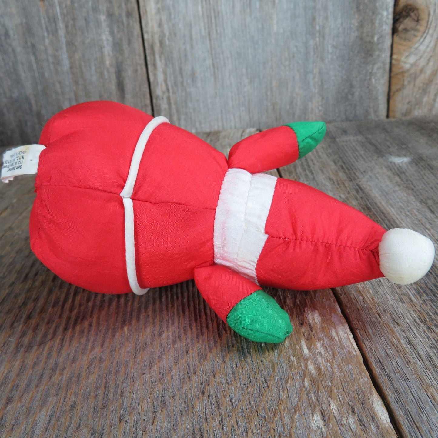 Vintage Santa Claus Plush Slick Nylon Soft Dreams Christmas Small Stuffed Animal