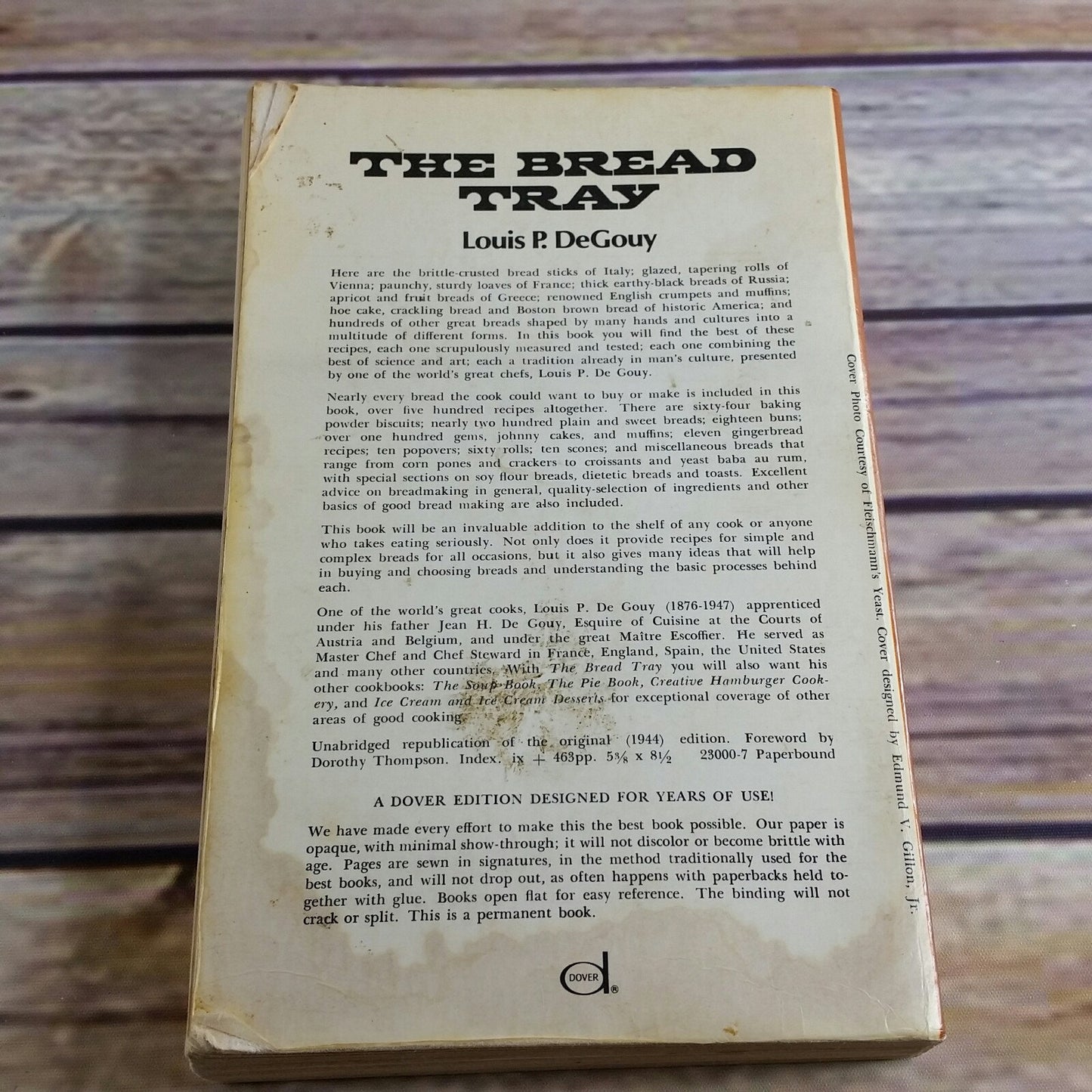 Vintage Cookbook The Bread Tray Bread Recipes Louis DeGouy 1972 Paperback Homemade Breads Rolls Muffins Biscuits 500 Plus Recipes