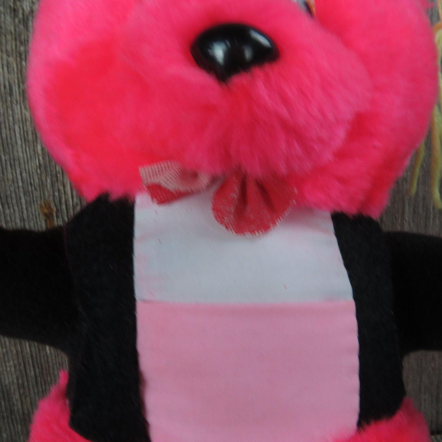 Vintage Red Bear Plush Graduation Graduate Hot Pink Stuffed Animal Pachinko Palace Diploma