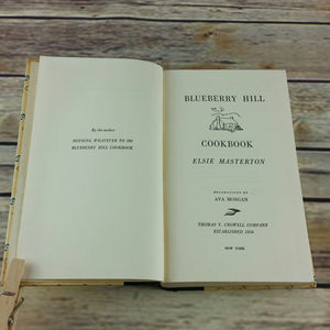 Vintage Cookbook Blueberry Hill Elsie Masterton 1959 Hardcover No Dust Jacket