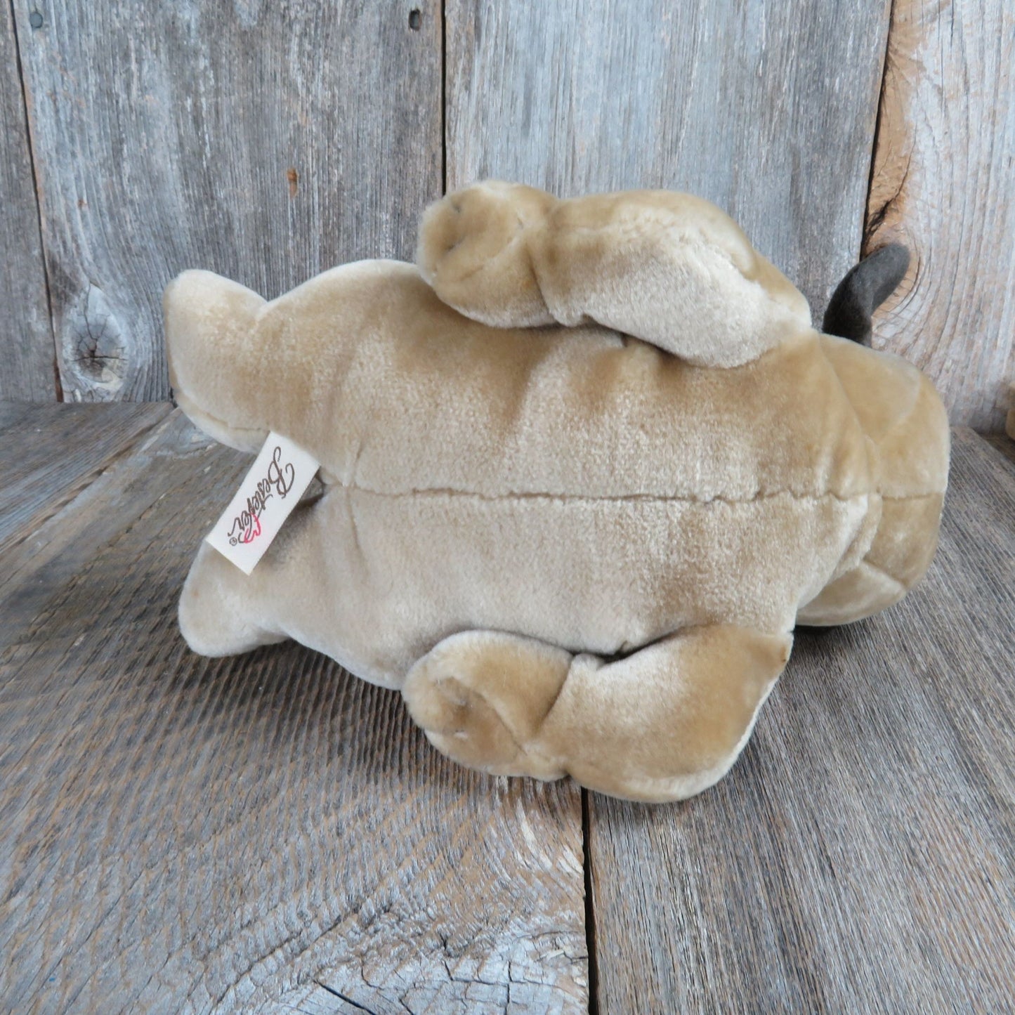 Vintage Pug Dog Plush Lounging  Bulldog  Puppy Laying Stuffed Animal Bestever Toys R Us Toy