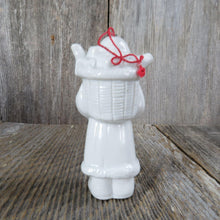 Load image into Gallery viewer, Vintage White Santa Ornament Father Christmas St. Nick Porcelain Ceramic Midwest Cannon Falls Taiwan