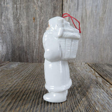 Load image into Gallery viewer, Vintage White Santa Ornament Father Christmas St. Nick Porcelain Ceramic Midwest Cannon Falls Taiwan