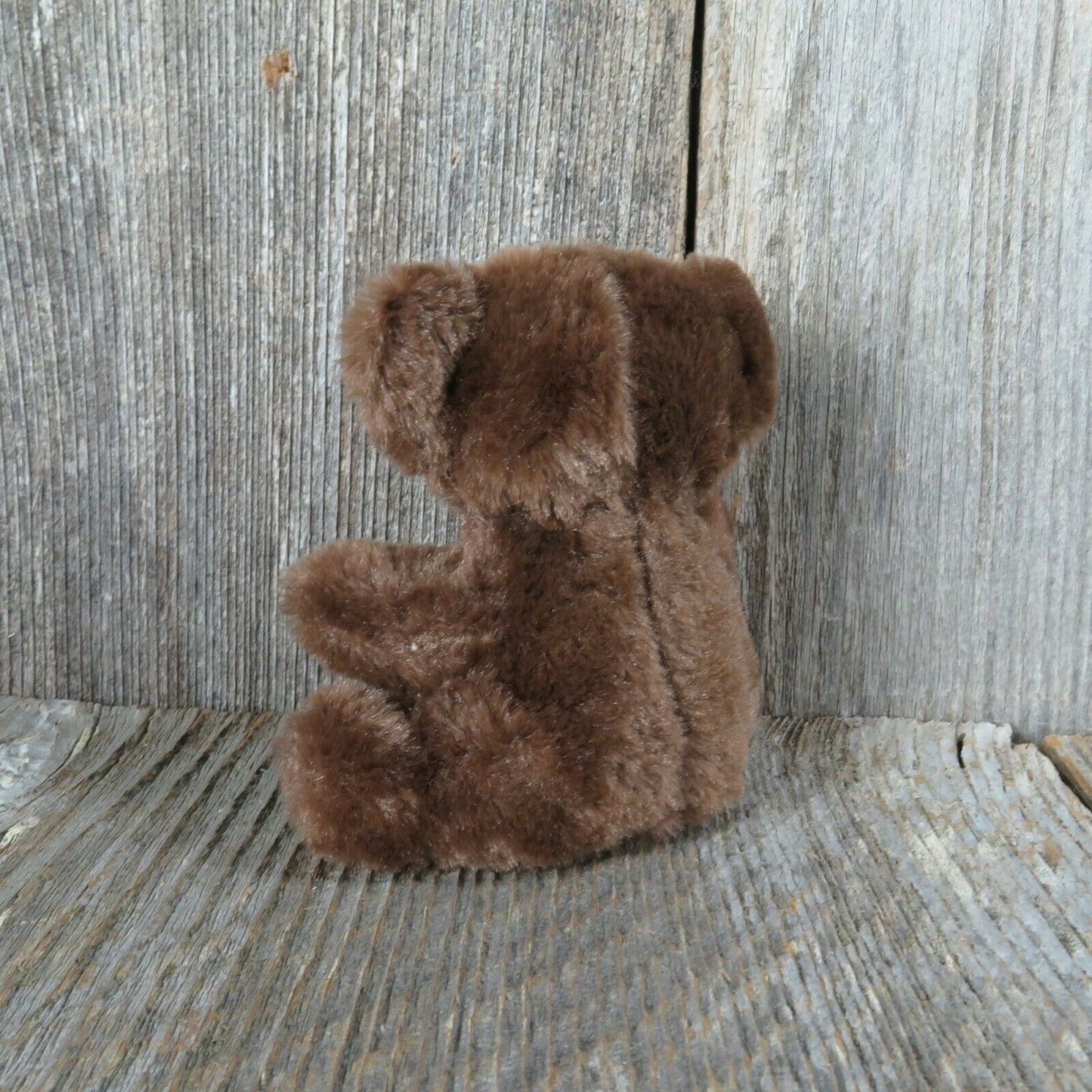 Baby Teddy Bear Plush Tiny Dark Brown Plastic Nose Eyes Stuffed Animal