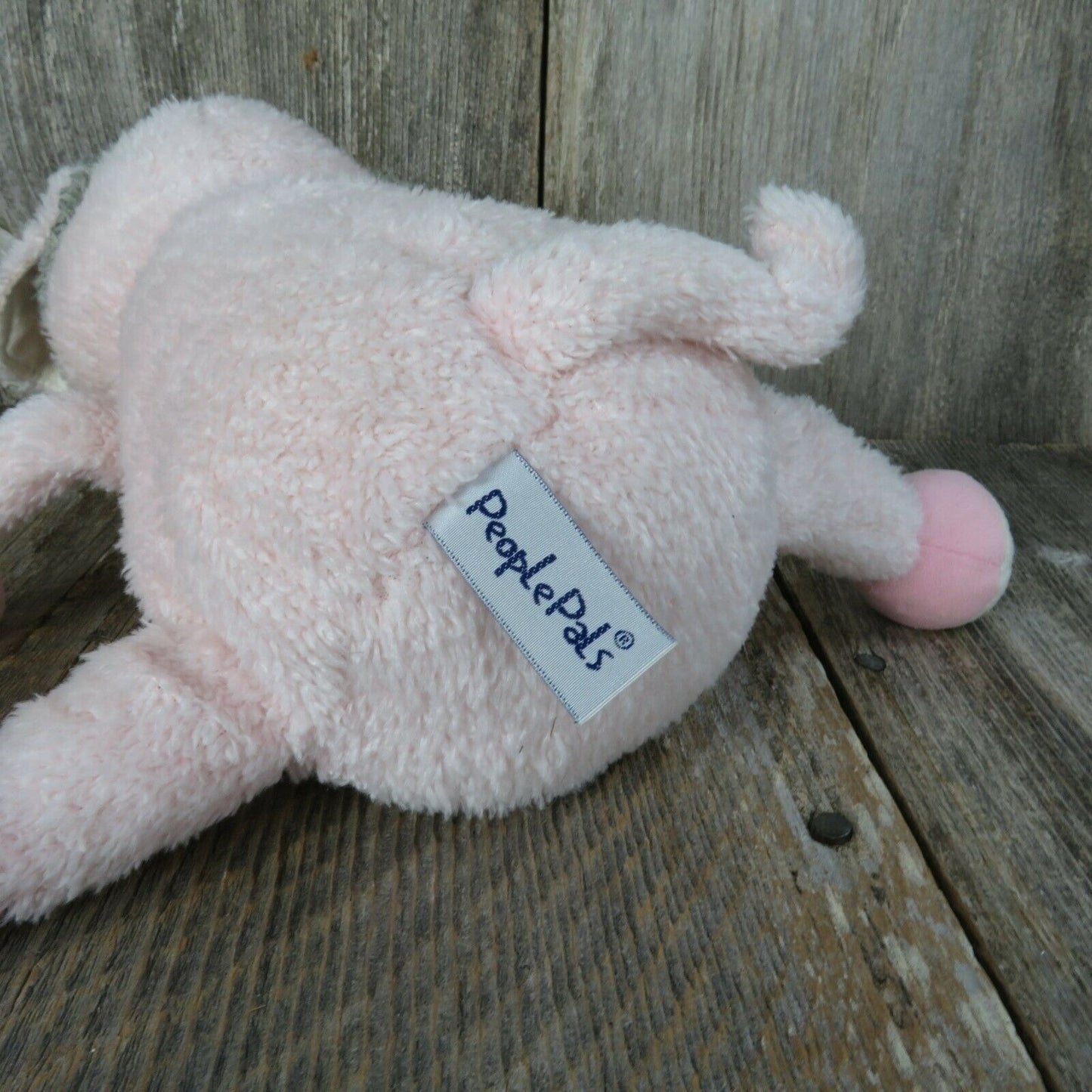 Pig Plush People Pals Patch Pink Grey Stuffed Animal Cartoon Weighted