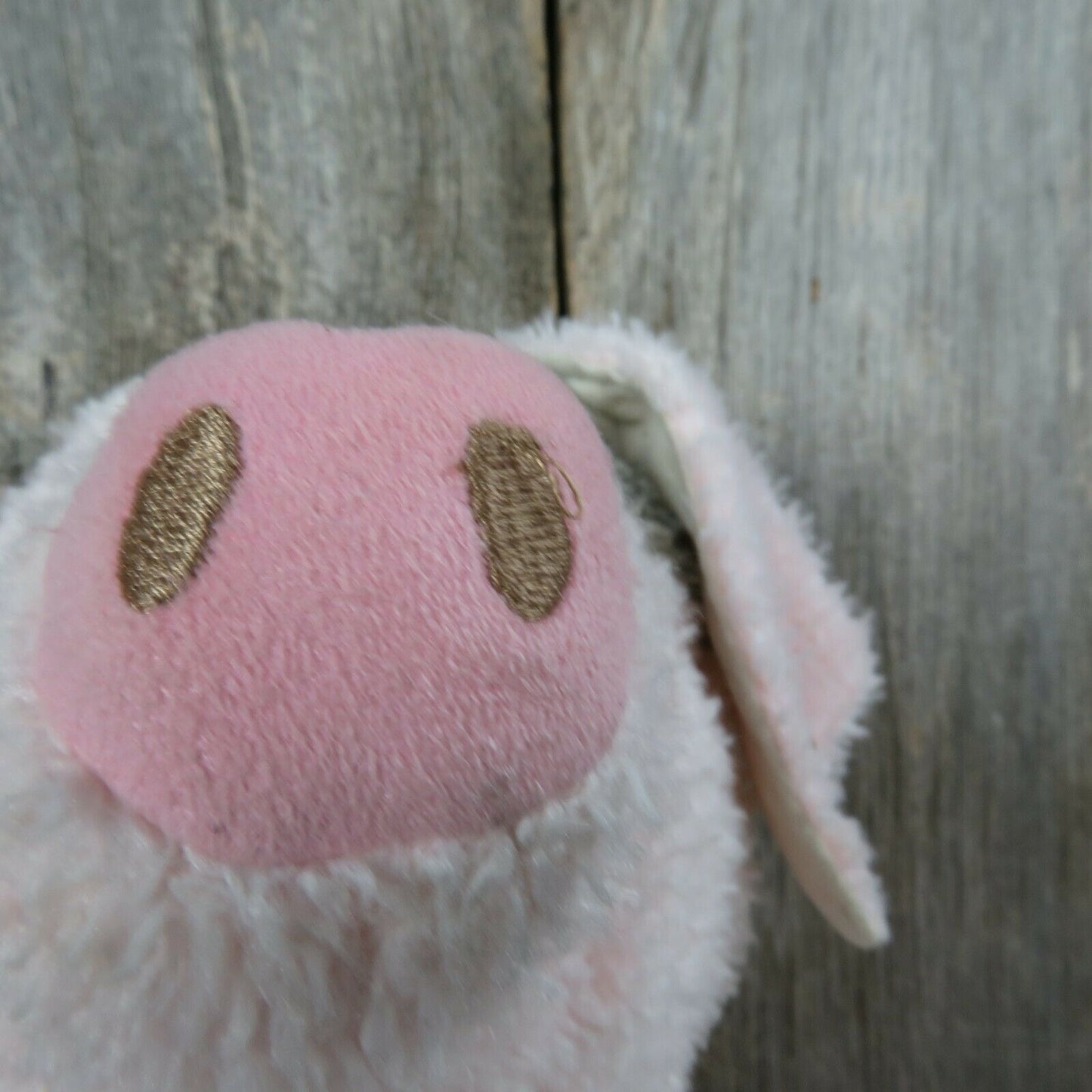 Pig Plush People Pals Patch Pink Grey Stuffed Animal Cartoon Weighted