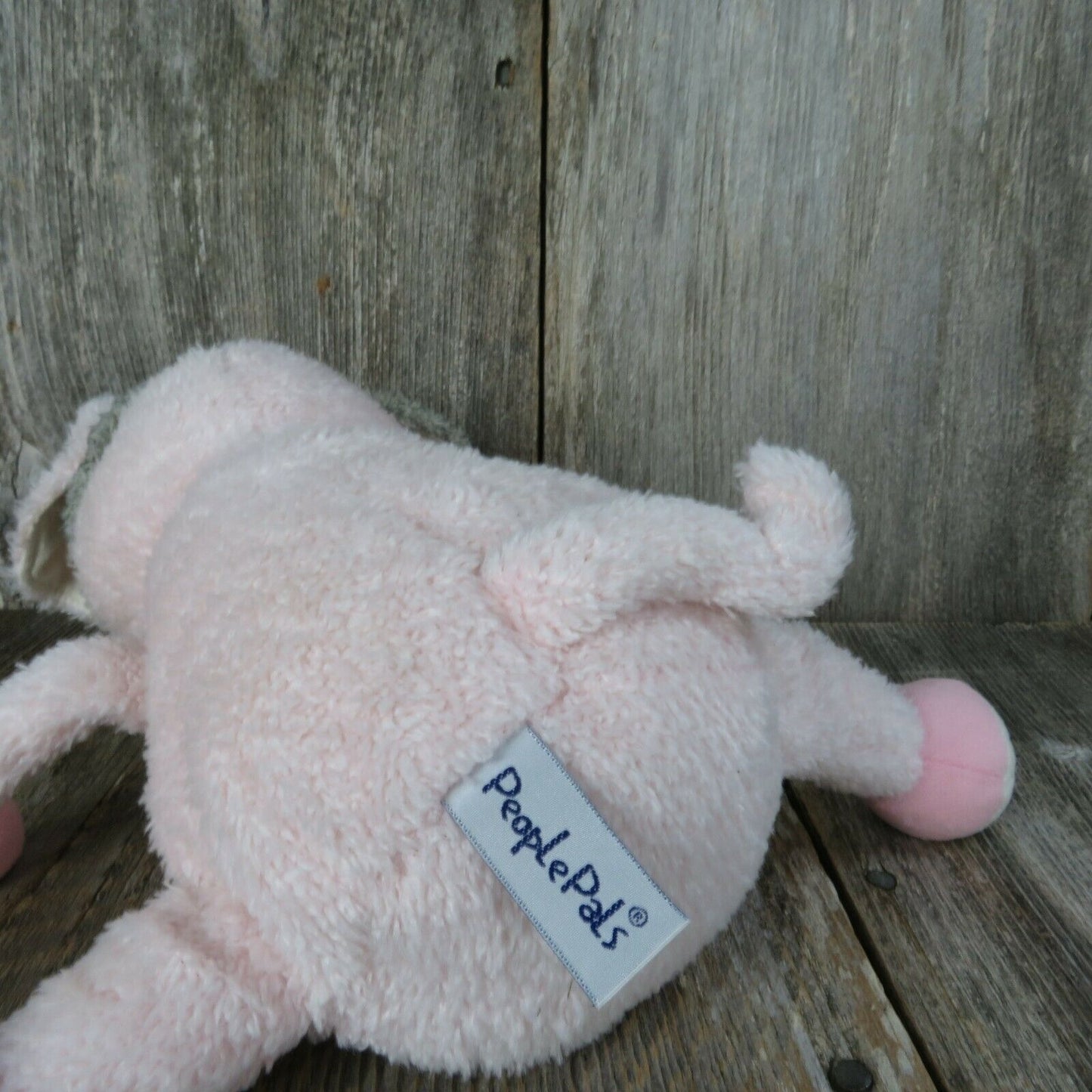 Pig Plush People Pals Patch Pink Grey Stuffed Animal Cartoon Weighted