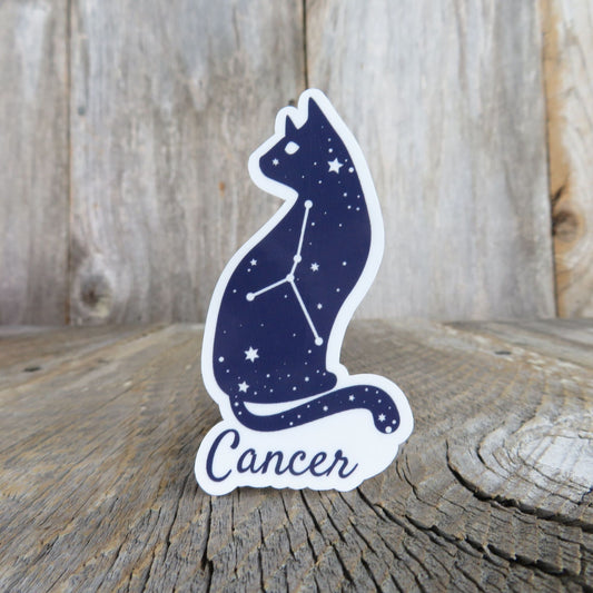 Cancer Birthday Cat Sticker Astrology Star Sign Waterproof Star Chart