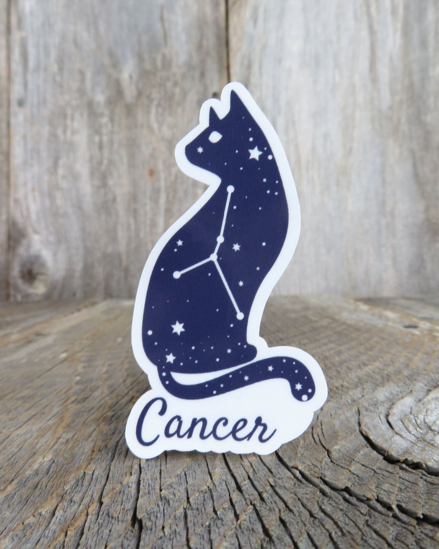 Cancer Birthday Cat Sticker Astrology Star Sign Waterproof Star Chart