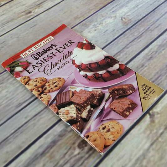 Bakers Chocolate Easiest Ever Chocolate Recipes Cookbook Best Recipes 1993 Paperback Promo Booklet