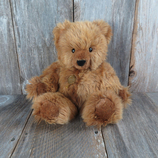 Vintage Shaggy Teddy Bear Plush Hermann Original West Germany Long Haired Brown Large