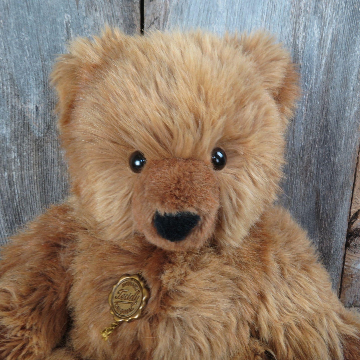 Vintage Shaggy Teddy Bear Plush Hermann Original West Germany Long Haired Brown Large