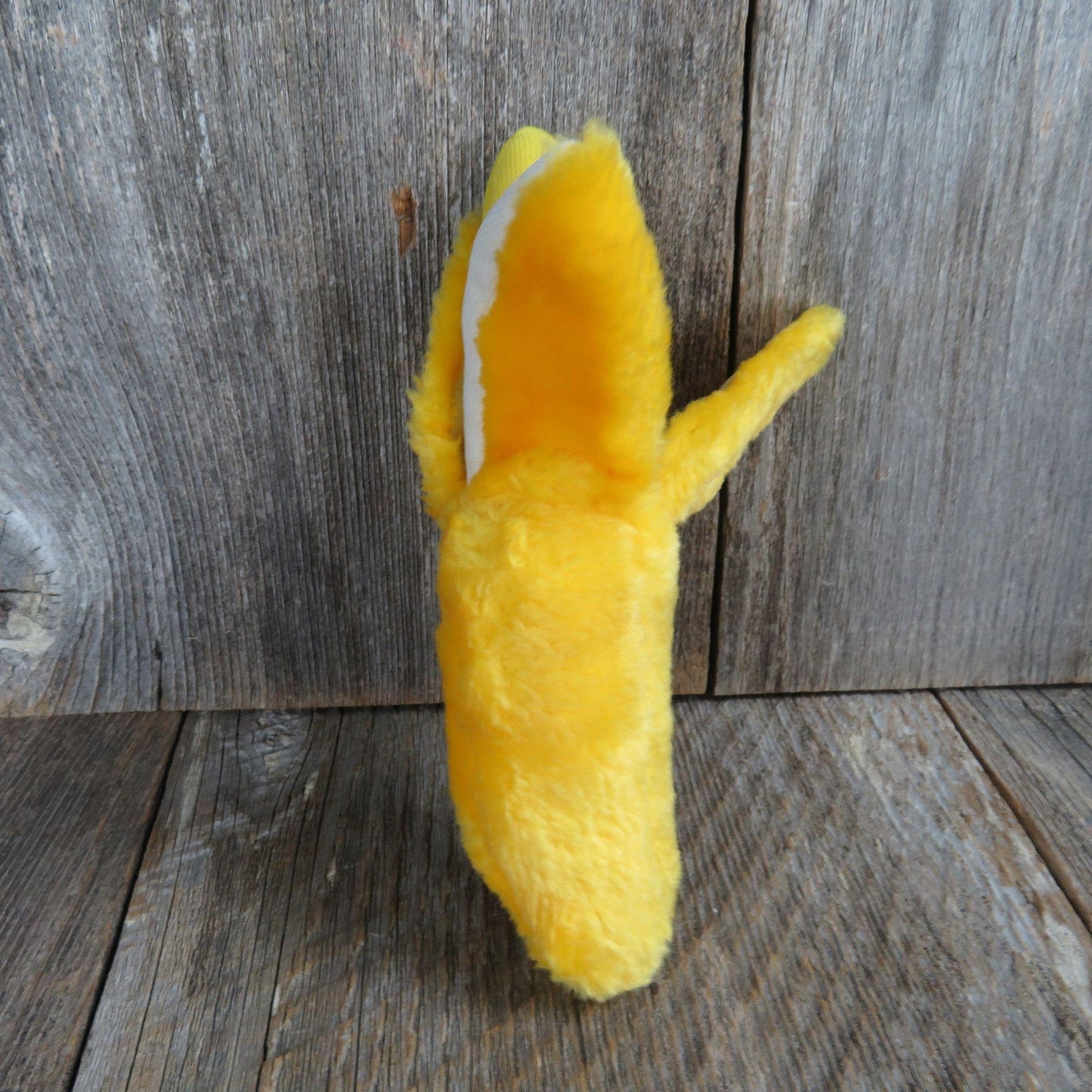 Vintage Peeling Banana Plush Yellow Fruit Stuffed Animal by Nanco