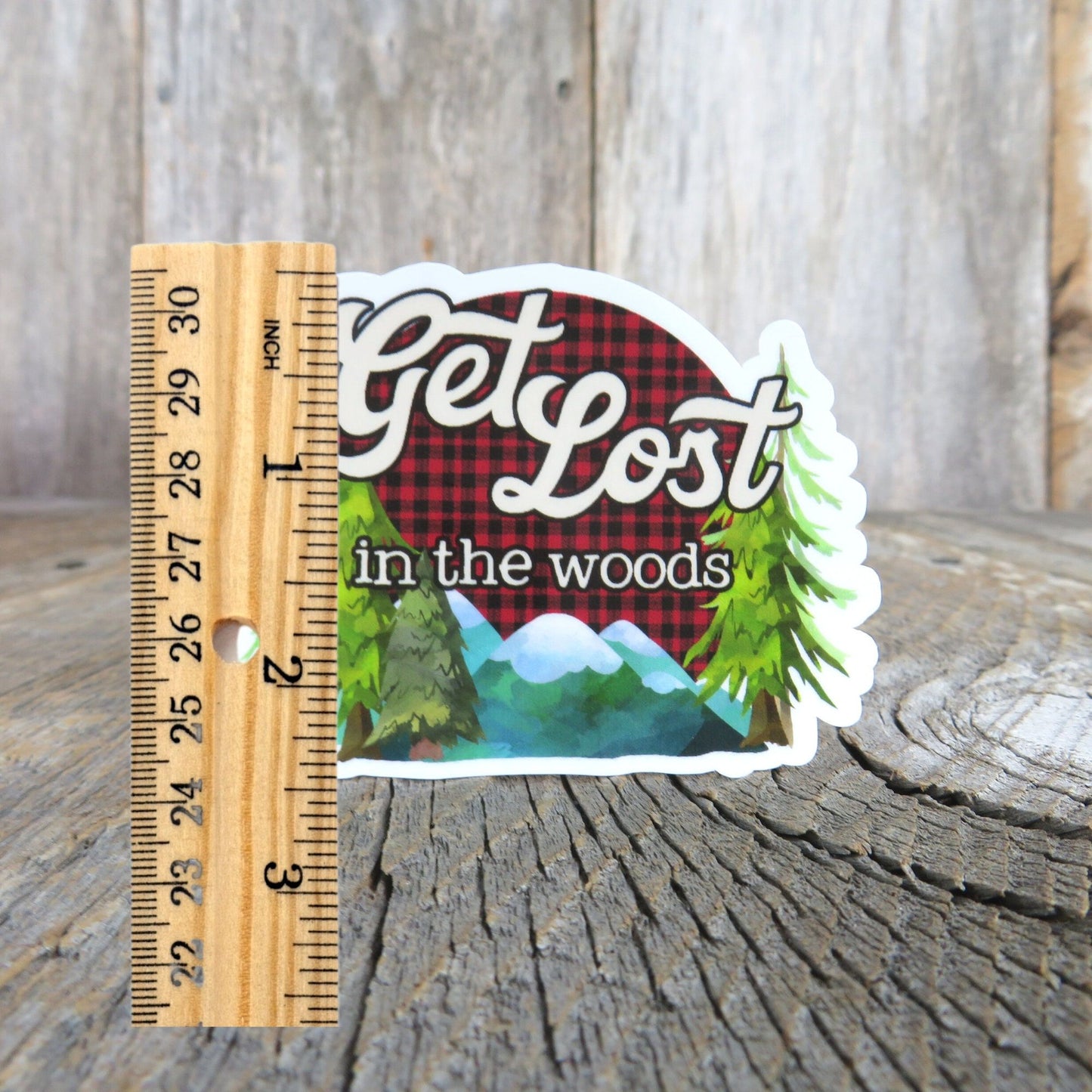 Get Lost In The Woods Sticker Waterproof Back To Nature Unplug Outdoors Lover Relaxation