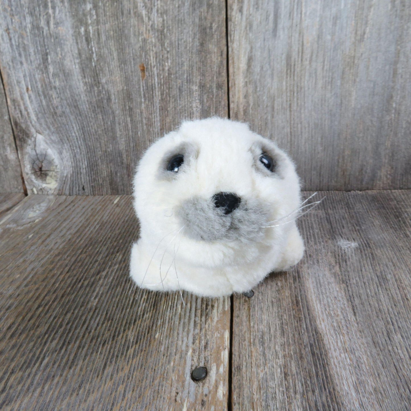 Vintage Seal Plush Sea Lion White World Wildlife Fund Stuffed Animal Korea 1985 Ocean Sea