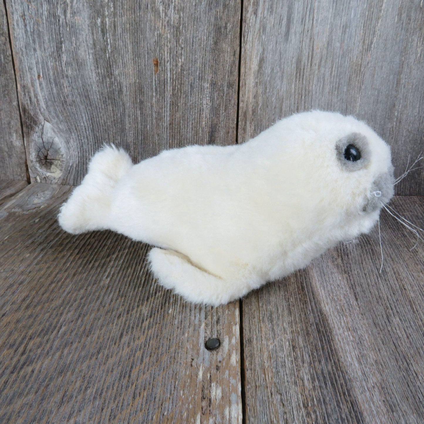 Vintage Seal Plush Sea Lion White World Wildlife Fund Stuffed Animal Korea 1985 Ocean Sea