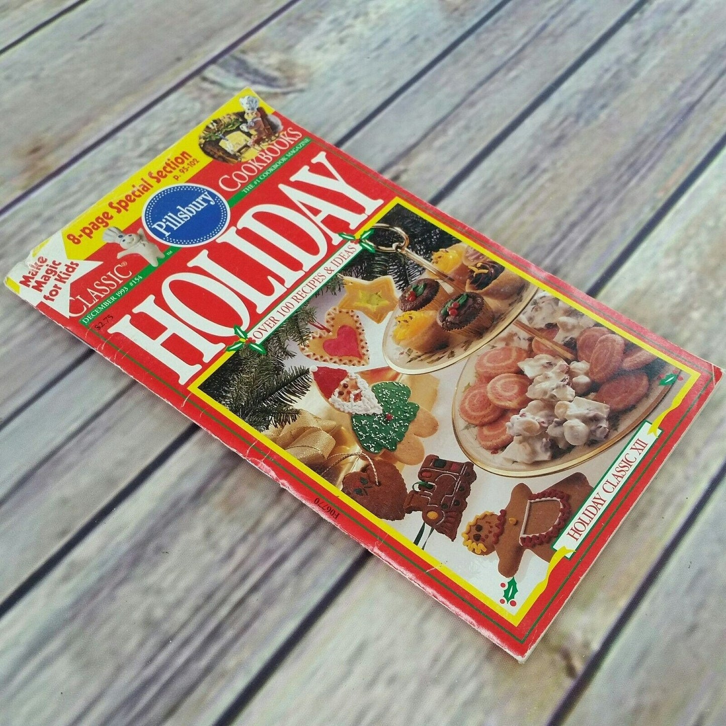 Vintage Cookbook Pillsbury Holiday Classic XII Recipes Paperback Booklet 1993 Pamphlet