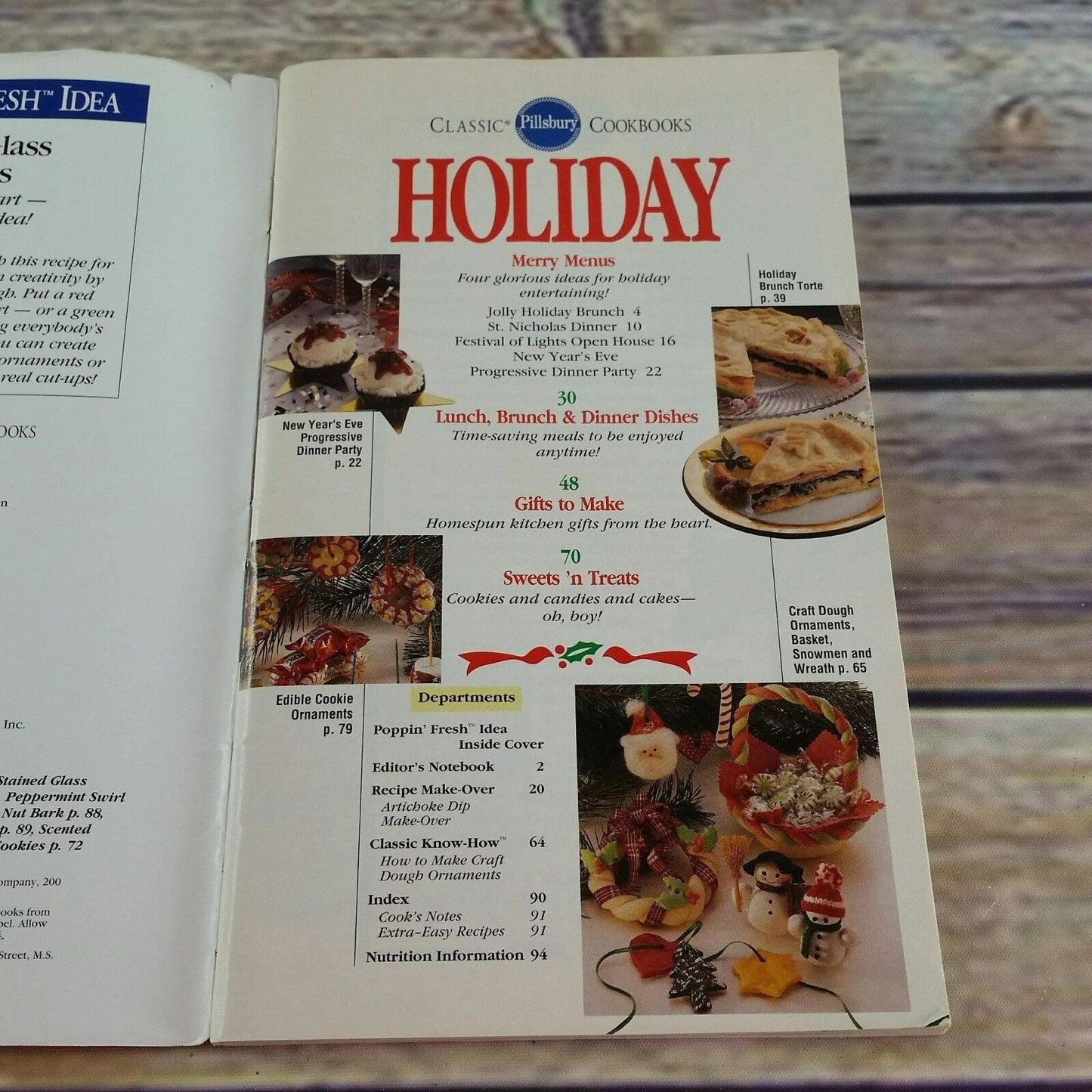 Vintage Cookbook Pillsbury Holiday Classic XII Recipes Paperback Booklet 1993 Pamphlet