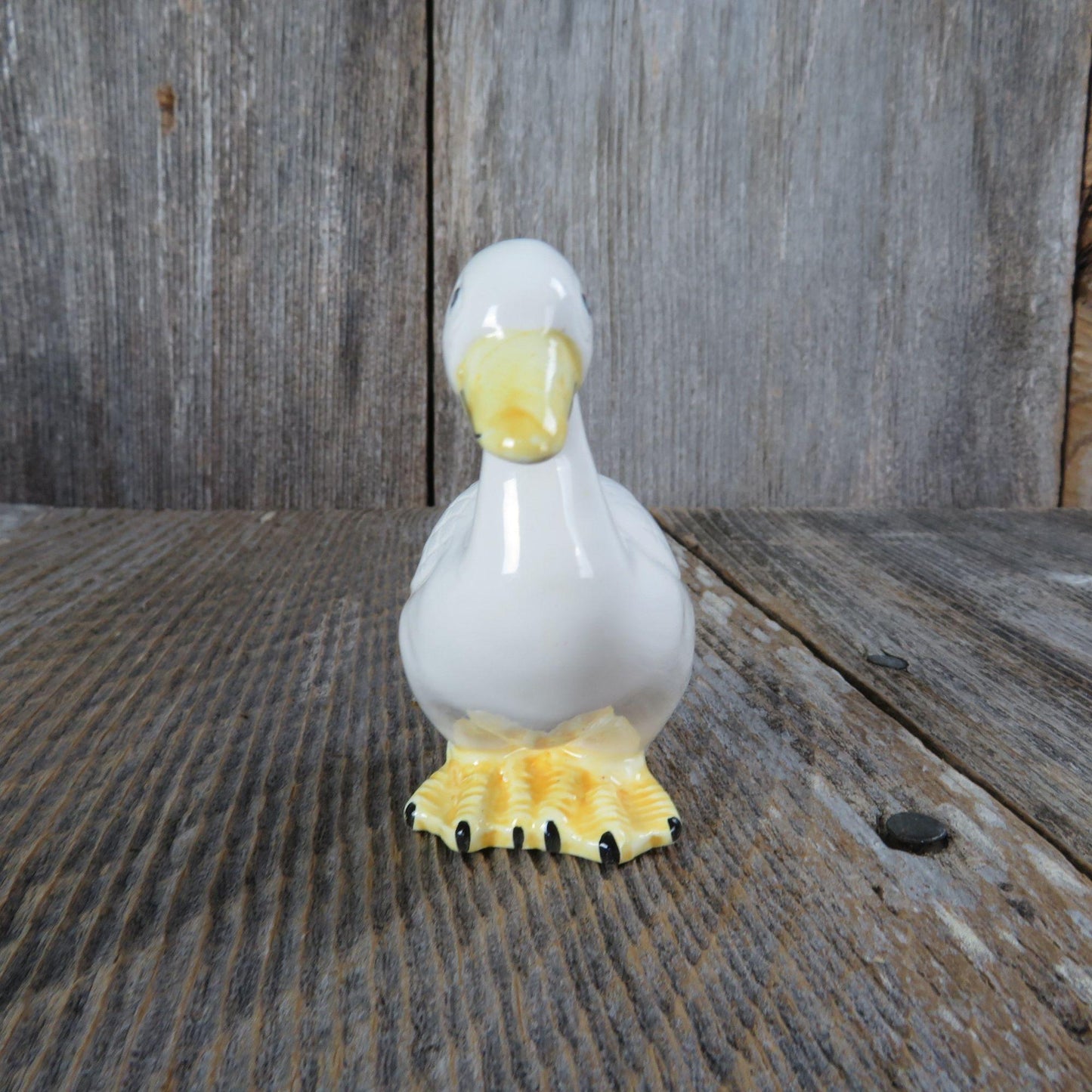 Vintage Goose Ornament Ceramic Bird Porcelain White Christmas Duck
